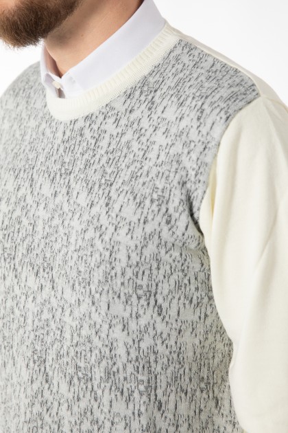PULOVER ECRU REGULAR FIT D'S DAMAT